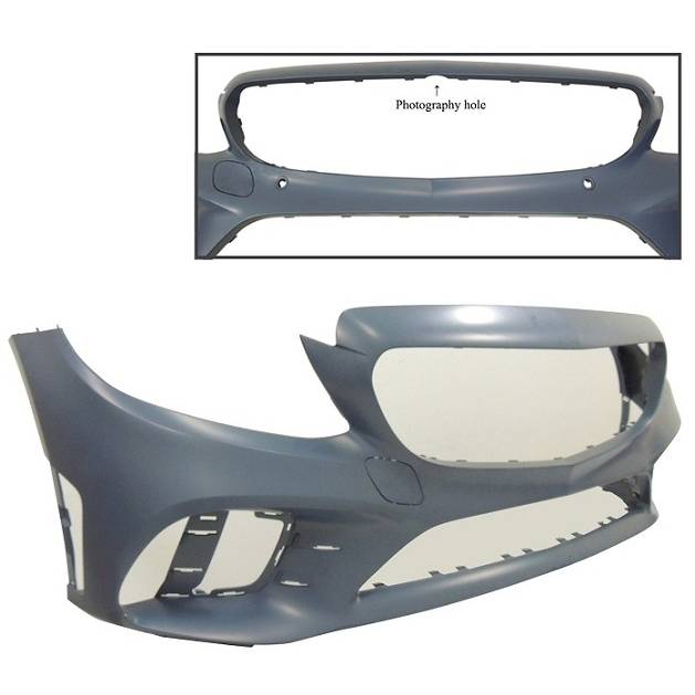 MERCEDES-BENZ C-CLASS COUPE FRONT BUMPER COVER PRIMED (C43)(WO/ACTIVE PK ASSIST)(W/SURROUND VIEW) OEM#20588026089999 2019-2023 PL#MB1000578