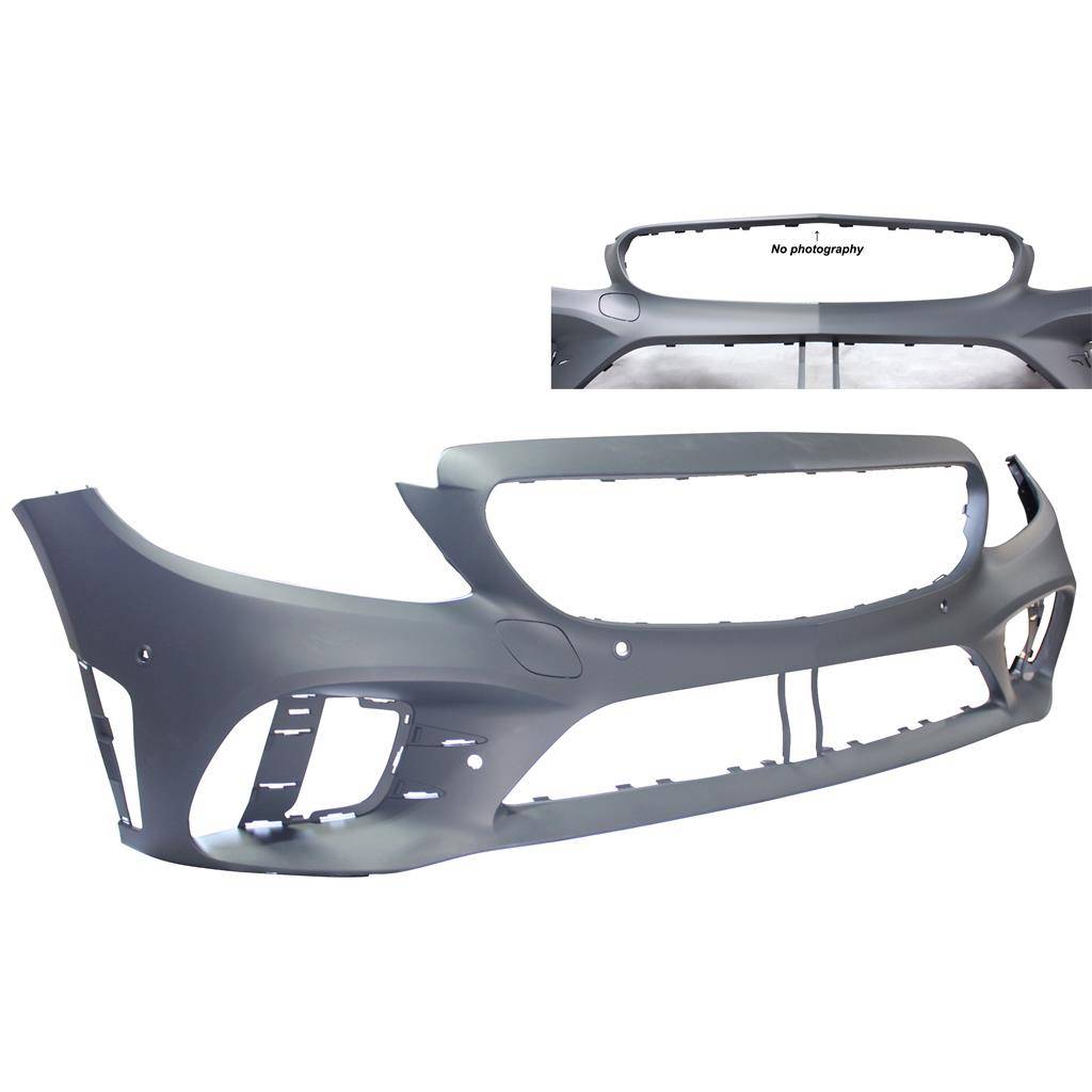 MERCEDES-BENZ C-CLASS SEDAN FRONT BUMPER COVER PRIMED (C300 W/AMG)(W/ACTIVE PK ASSIST)(WO/SURROUND VIEW) **CAPA** OEM#20588023059999 2019-2021 PL#MB1000573C