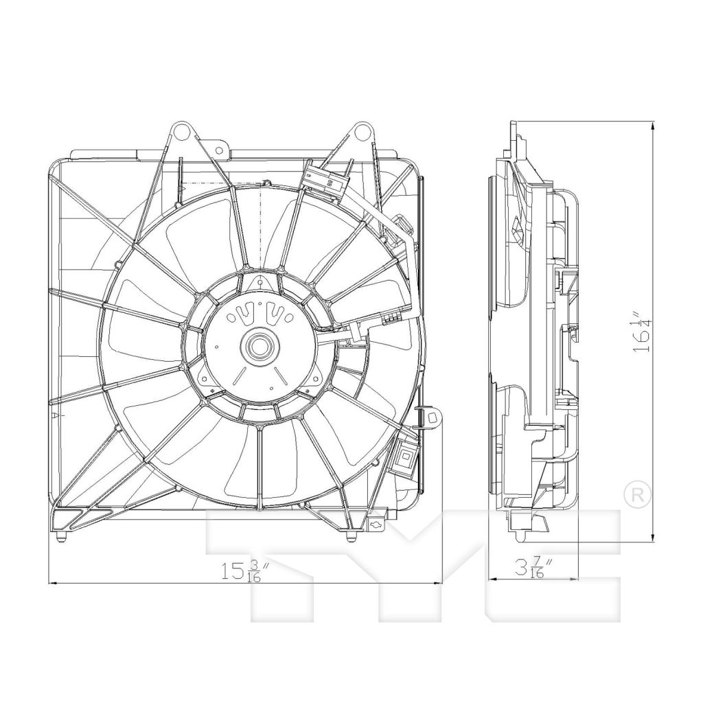 HONDA FIT A/C FAN ASSY (M/T) OEM#38616RB0003-PFM 2009-2014 PL#HO3113129