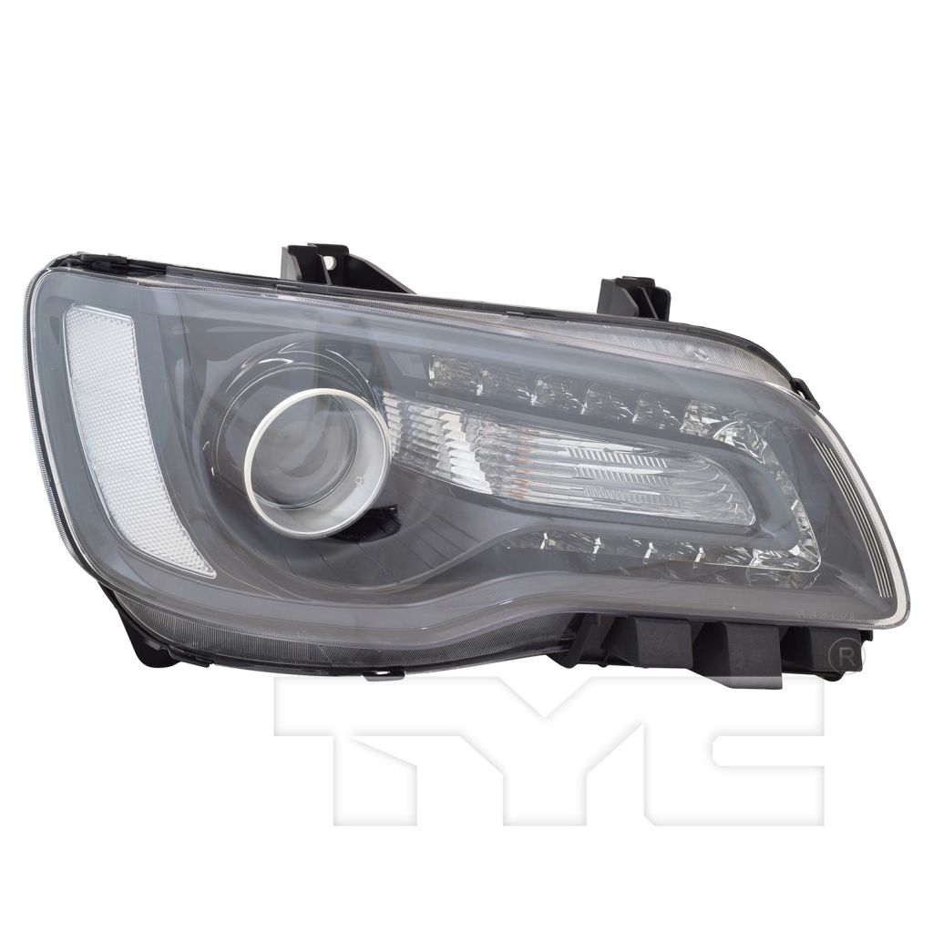 CHRYSLER 300 HEAD LAMP ASSEMBLY RIGHT (Passenger Side) (HALOGEN)(BLK)**CAPA** OEM#68214382AD 2015-2017 PL#CH2503269C