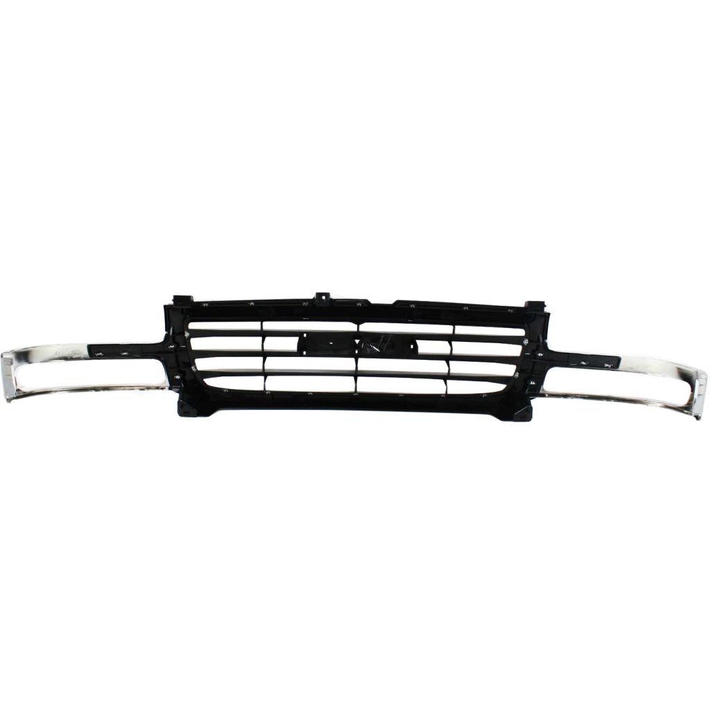 GM TRUCKS & VANS SIERRA/PU (GMC) (07 OLD STYLE) GRILLE CHR/BLK (1500/2500) (EXC C3 & Denali) OEM#19130791 2003-2007 PL#GM1200475
