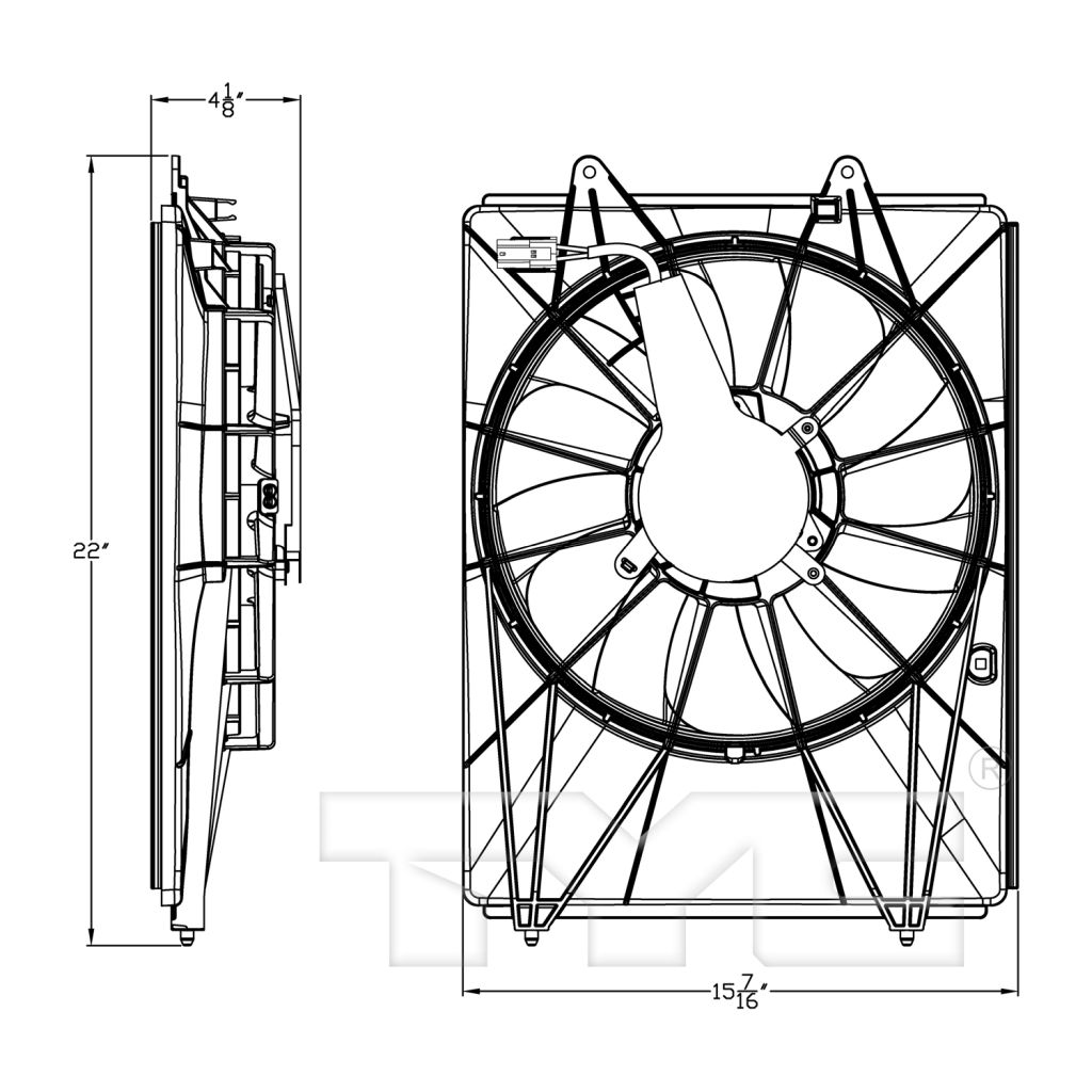 HONDA RIDGELINE A/C FAN ASSEMBLY LEFT (Driver Side) OEM#386155J6A01-PFM 2017-2025 PL#AC3113115