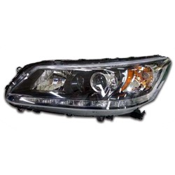 HONDA ACCORD SEDAN HEAD LAMP ASSEMBLY LEFT (Driver Side) (6 CYL)(HALOGEN)(LED DAYTIME RUNNING) OEM#33150T2AA11 2013-2015 PL#HO2502156