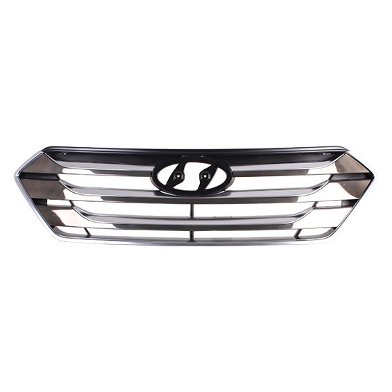 HYUNDAI SANTA FE SPORT (2.0/2.4L) GRILLE ASSY CHROME/BLACK W/SATIN-CHROME BAR MLDG OEM#863504Z110 2015-2016 PL#HY1200238