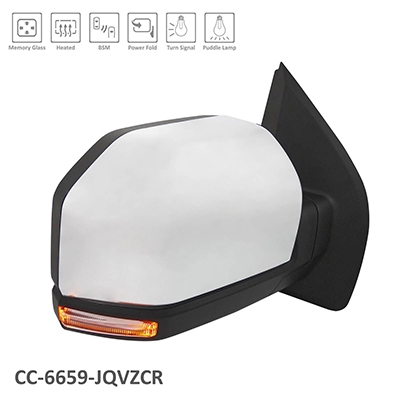 FORD TRUCKS & VANS FORD/PU (F150)(EXC RAPTOR) DOOR MIRROR RIGHT (Passenger Side) PWR/HTD/SIGNAL/PUDDLE/MEMORY/P-FOLD (W/BSD)(WO/CAMERA)(STD)(CHROME OEM#FL3Z17682JB 2015-2017 PL#FO1321528
