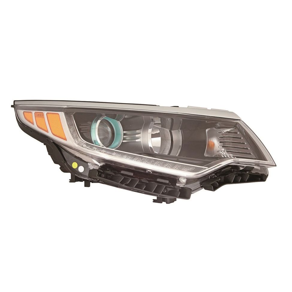 KIA OPTIMA HYBRID HEAD LAMP ASSY RIGHT (Passenger Side) (HALOGEN)(W/LED DRL) **CAPA** OEM#92102A8070 2017-2019 PL#KI2503239C