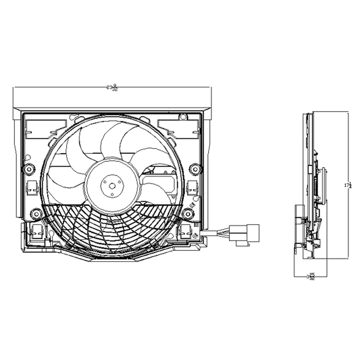 BMW BMW 3( ci ) (COUPE/CONVERTIBLE) A/C FAN ASSY OEM#64546988913 2000-2006 PL#BM3020100