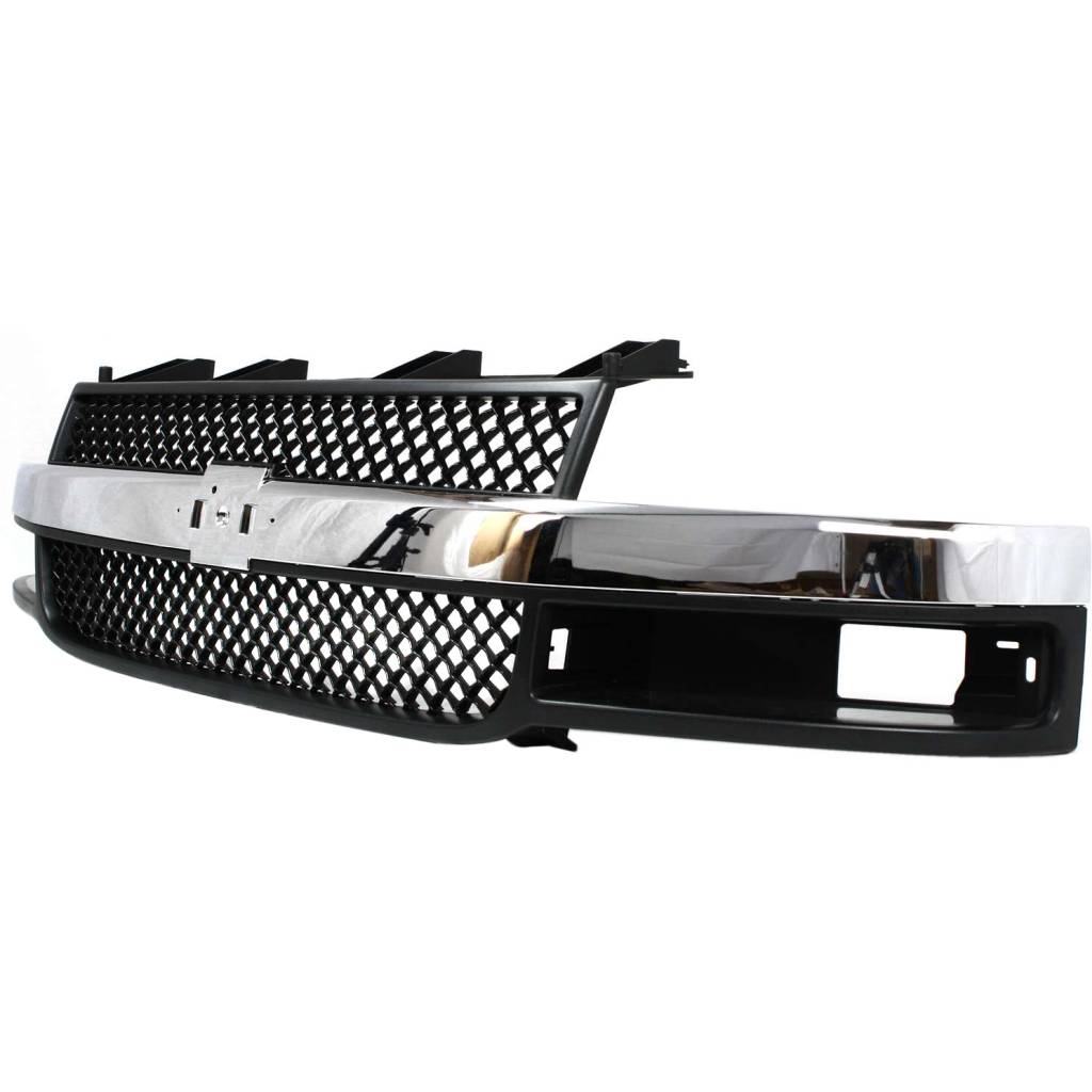 GM TRUCKS & VANS CHEVY/GMC/VAN(Express/Savana) GRILLE CHROME/BLACK (COMPOSITE HEAD LAMP)(CHEVY) **CAPA** OEM#84689070 2003-2025 PL#GM1200535C