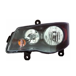 CHRYSLER TOWN & COUNTRY HEAD LAMP ASSY LEFT (Driver Side) (HALOGEN)(BLACK BEZEL)**CAPA** OEM#68206501AE 2014-2016 PL#CH2502266C