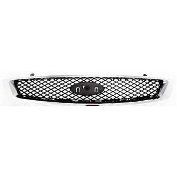 FORD FOCUS GRILLE CHROME/BLACK (EXC 06-07 W/STREET PKG) OEM#5S4Z8200AAA 2005-2007 PL#FO1200430