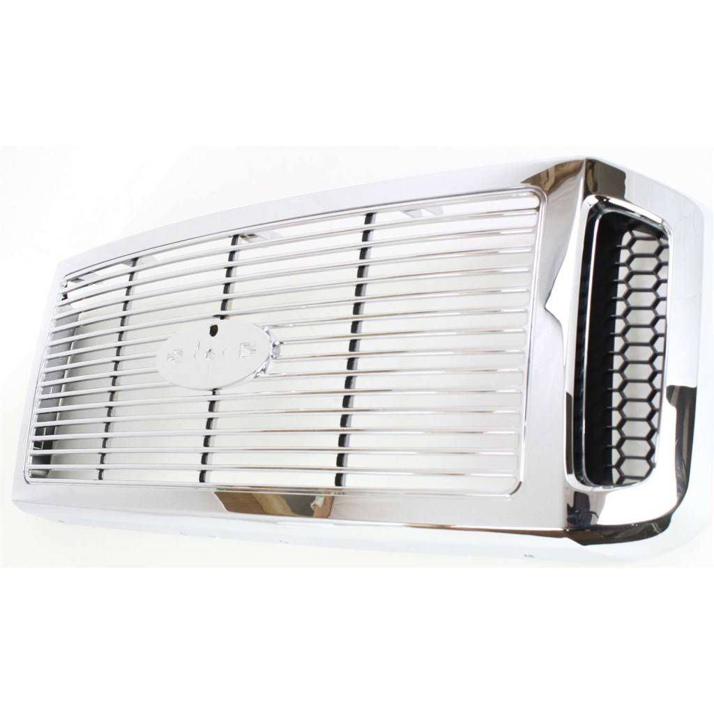 FORD TRUCKS & VANS FORD/PU (F250/350/450/550) Super Duty GRILLE CHROME/BLACK (XLT/OUTLAW/LARIAT)(W/ CHROME PKG)(W/BILLET DESIGN) OEM#6C3Z8200AAA 2005-2007 PL#FO1200459