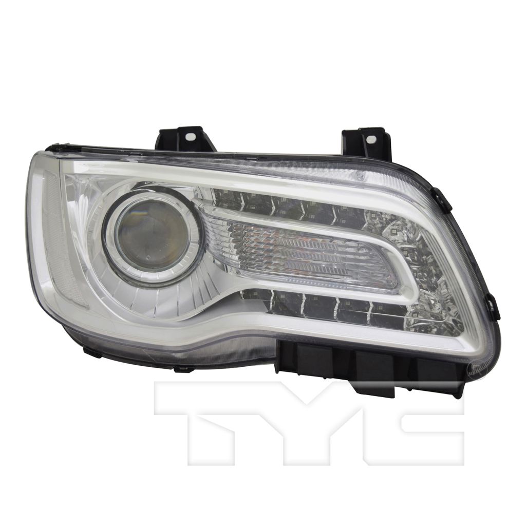 CHRYSLER 300 HEAD LAMP ASSY RIGHT (Passenger Side) (HALOGEN)(W/PROJECTOR)(CHROME BEZEL)**CAPA** OEM#68402946AA 2018-2023 PL#CH2503322C