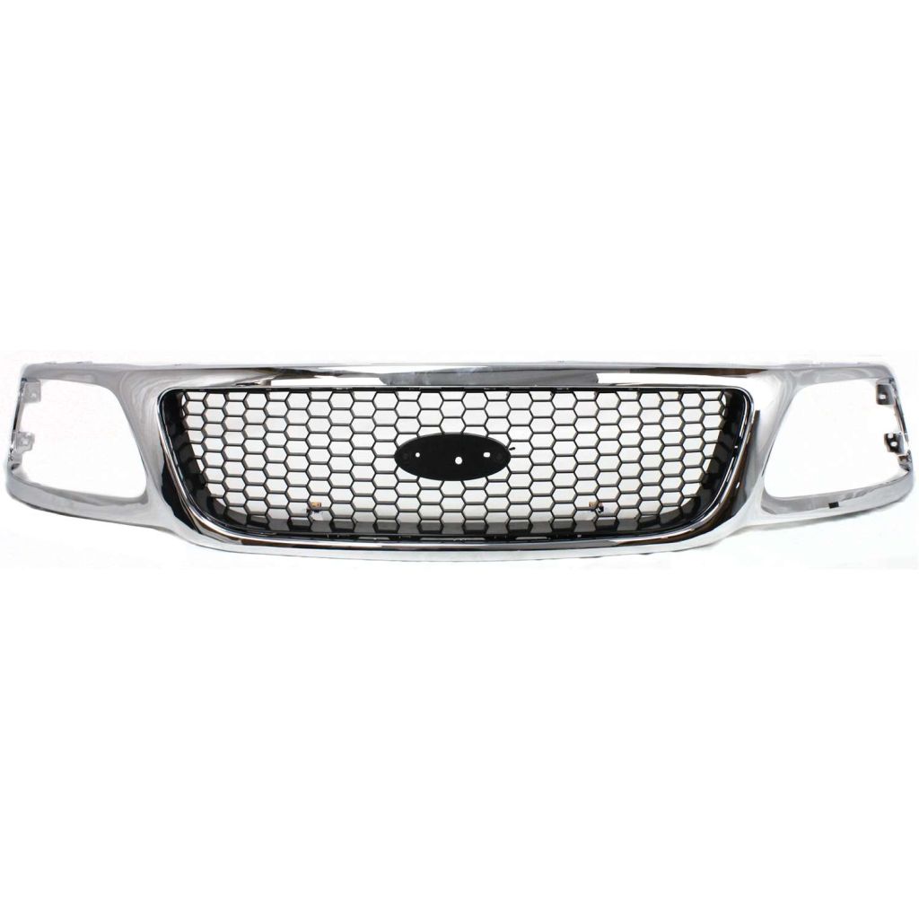 FORD TRUCKS & VANS FORD/PU (NEW)(F150/F250)LD GRILLE CHROME Frame & PTD Inner (Honeycomb) OEM#3L3Z8200BB 1999-2003 PL#FO1200404