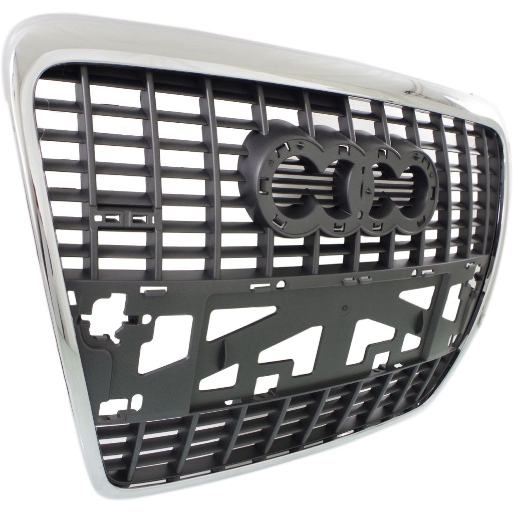 AUDI A6 SEDAN /WAGON GRILLE SLV/BLACK (W/CHROME Frame)(W/ S-LINE)(WO/SENSOR) OEM#4F0853651L1QP 2005-2008 PL#AU1200131