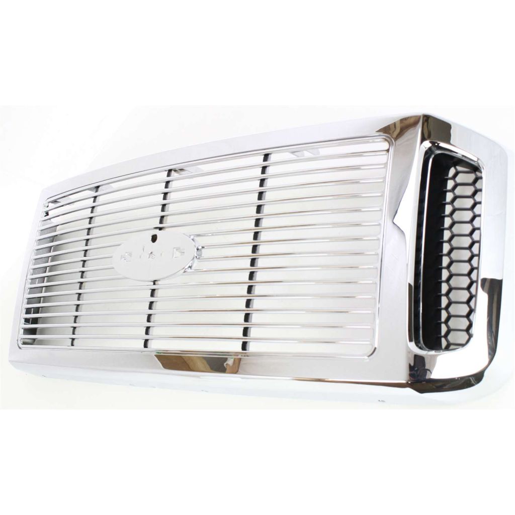 FORD TRUCKS & VANS FORD/PU (F250/350/450/550) Super Duty GRILLE CHROME/BLACK (XLT/OUTLAW/LARIAT)(W/ CHROME PKG)(W/BILLET DESIGN) OEM#6C3Z8200AAA 2005-2007 PL#FO1200459