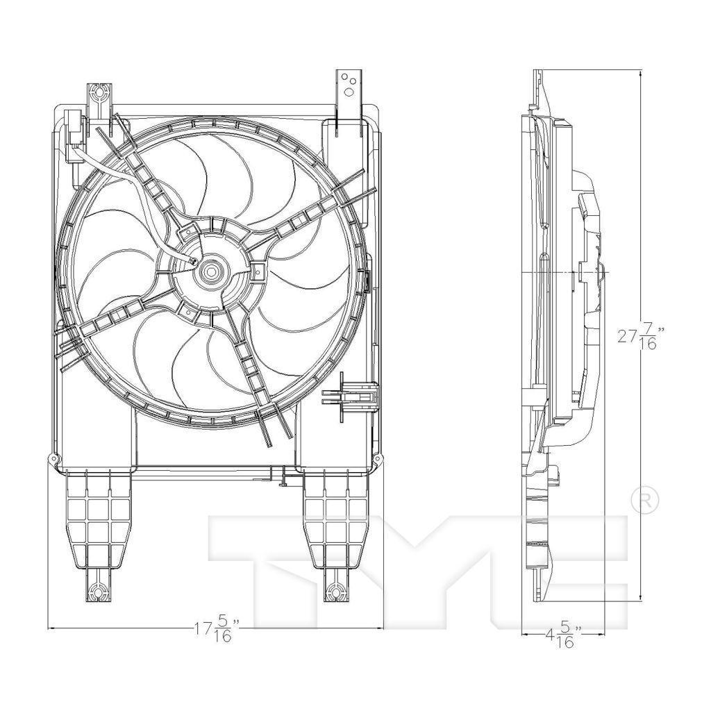 CHEVROLET AVEO 5 (HATCHBACK) RADIATOR & A/C FAN ASSEMBLY (W/AC)(SINGLE FAN) OEM#96808149 2009-2011 PL#GM3115225