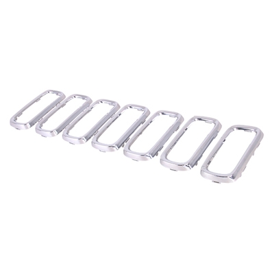 JEEPVEHICLE RENEGADE GRILLE INSERT RING CHROME (7pc set) OEM#6RZ87SZ0AA 2015-2018 PL#CH1210121