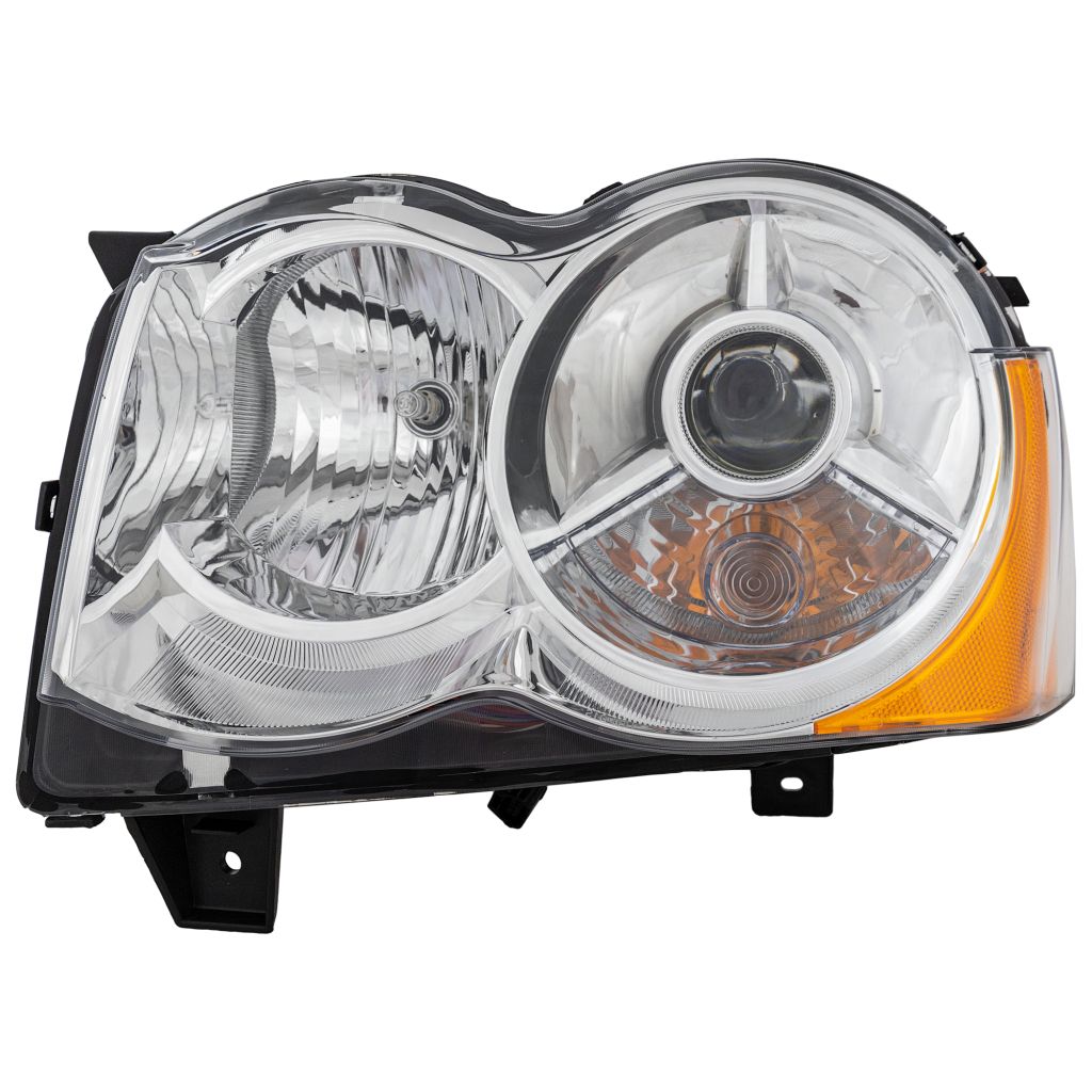 JEEPVEHICLE GRAND CHEROKEE HEAD LAMP ASSY LEFT (Driver Side) (HID)W/O KIT) OEM#55157485AG 2008-2010 PL#CH2518129