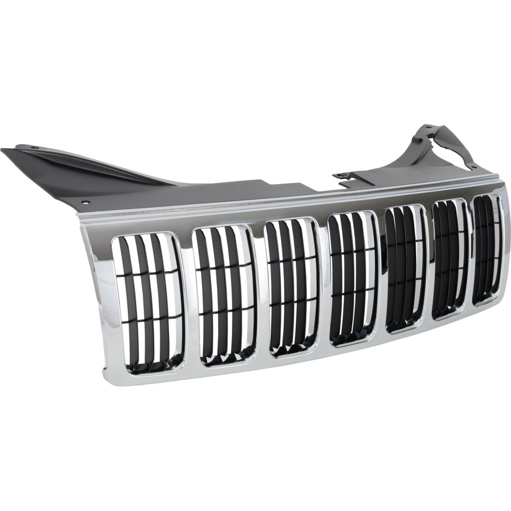 JEEP GRAND CHEROKEE GRILLE ASSEMBLY CHR/BLK (Laredo & LTD) OEM#55156814AE 2005-2007 PL#CH1200284