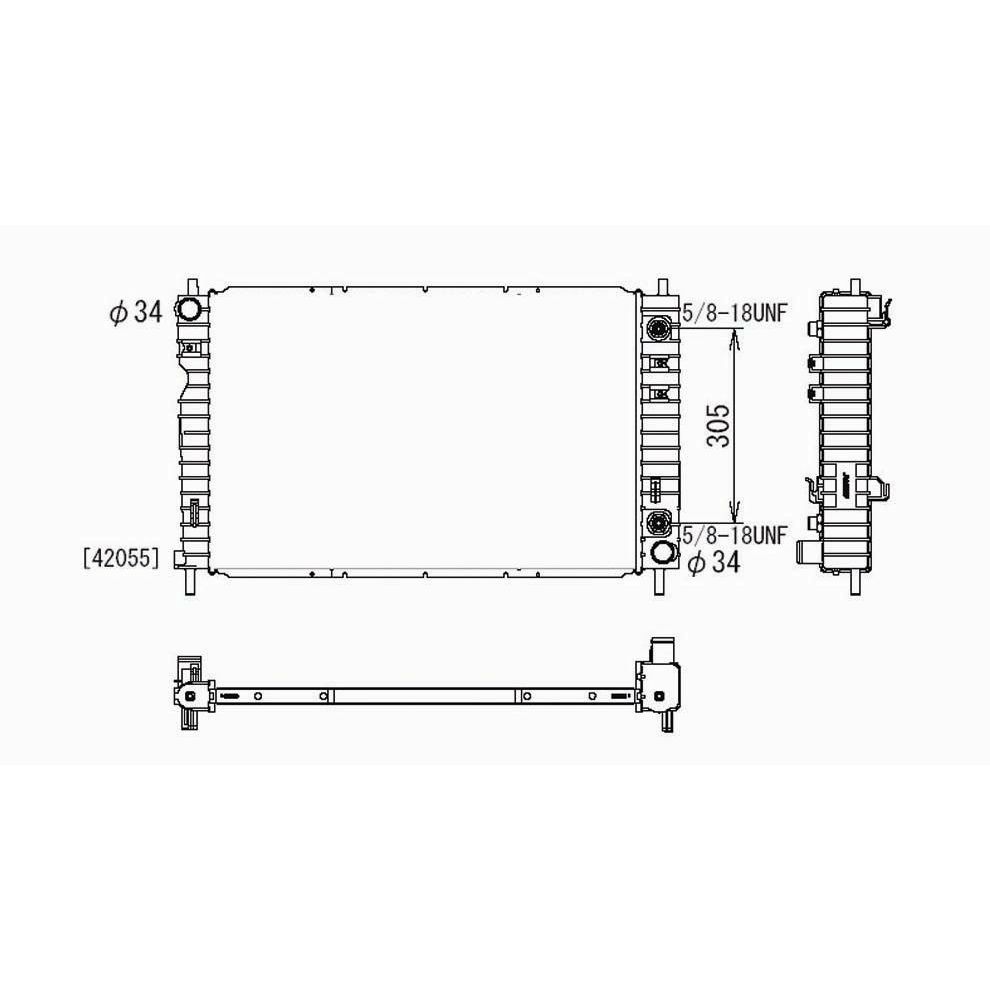 GM TRUCKS & VANS EQUINOX RADIATOR 3.4L/V6 A/T 1R OEM#15246426 2005 PL#GM3010462