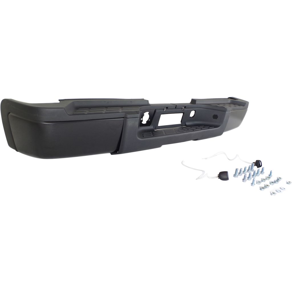GM TRUCKS & VANS SIERRA/PU 2500/3500 STEP BUMPER ASSY BLACK(DUAL REAR WHEEL)(WO/SENSOR) OEM#20899965-PFM 2010 PL#GM1103163