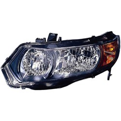 HONDA CIVIC COUPE HEAD LAMP LEFT (Driver Side) (Exc Si)(AMBER SIGN LENS) **CAPA** OEM#33151SVAA01 2006-2008 PL#HO2518111C