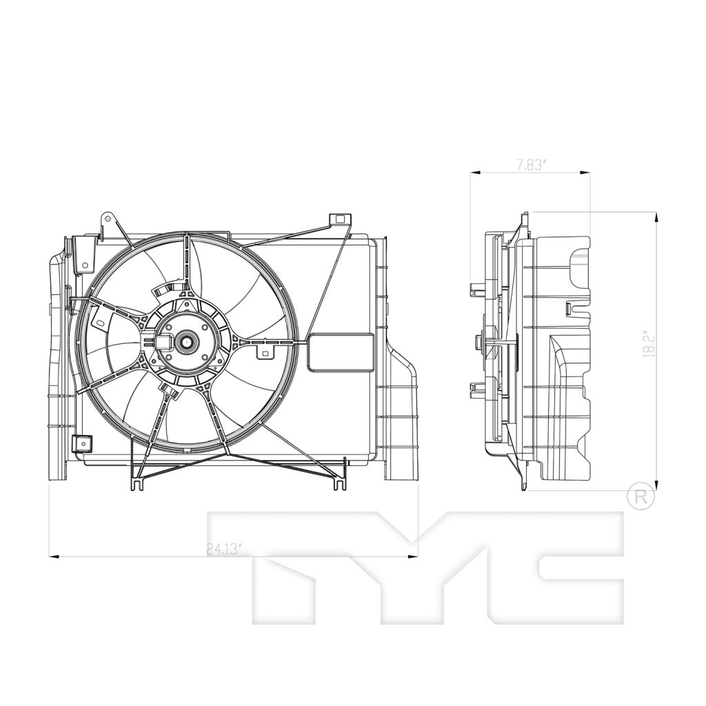 CHEVROLET MALIBU (NEW) RADIATOR & A/C FAN ASSEMBLY (1.5L/ 2.0L) OEM#84297679 2016-2020 PL#GM3115301