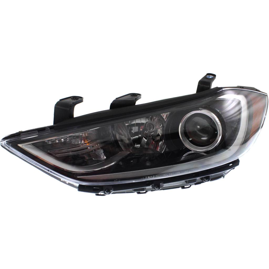 HYUNDAI ELANTRA SEDAN HEAD LAMP ASSEMBLY LEFT (Driver Side) (HALOGEN)(WO/DRL)(USA) OEM#92101F3000 2017-2018 PL#HY2502206