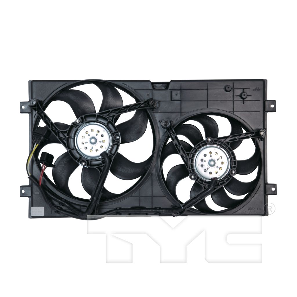 VOLKSWAGEN BEETLE RADIATOR & A/C FAN ASSEMBLY 1.8/1.9/2.0L (DUAL FAN)(EXC TURBO) OEM#1C0121207C-PFM 1998-2006 PL#VW3115101