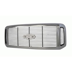 FORD TRUCKS & VANS FORD/PU (F250/350/450/550) Super Duty GRILLE CHROME/BLACK (XLT/OUTLAW/LARIAT)(W/ CHROME PKG)(W/BILLET DESIGN) OEM#6C3Z8200AAA 2005-2007 PL#FO1200459