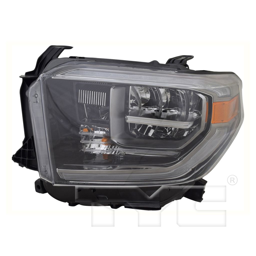 TOYOTA TUNDRA HEAD LAMP ASSY LEFT (Driver Side) (LED)(W/SMOKED CHROME) OEM#811500C210 2018 PL#TO2502263