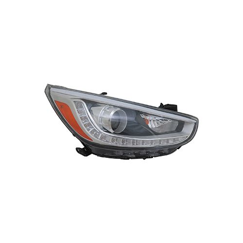 HYUNDAI ACCENT SEDAN HEAD LAMP ASSY RIGHT (Passenger Side) (HALOGEN PROJECTOR W/LED MARKER) OEM#921021R610 2014-2017 PL#HY2503191