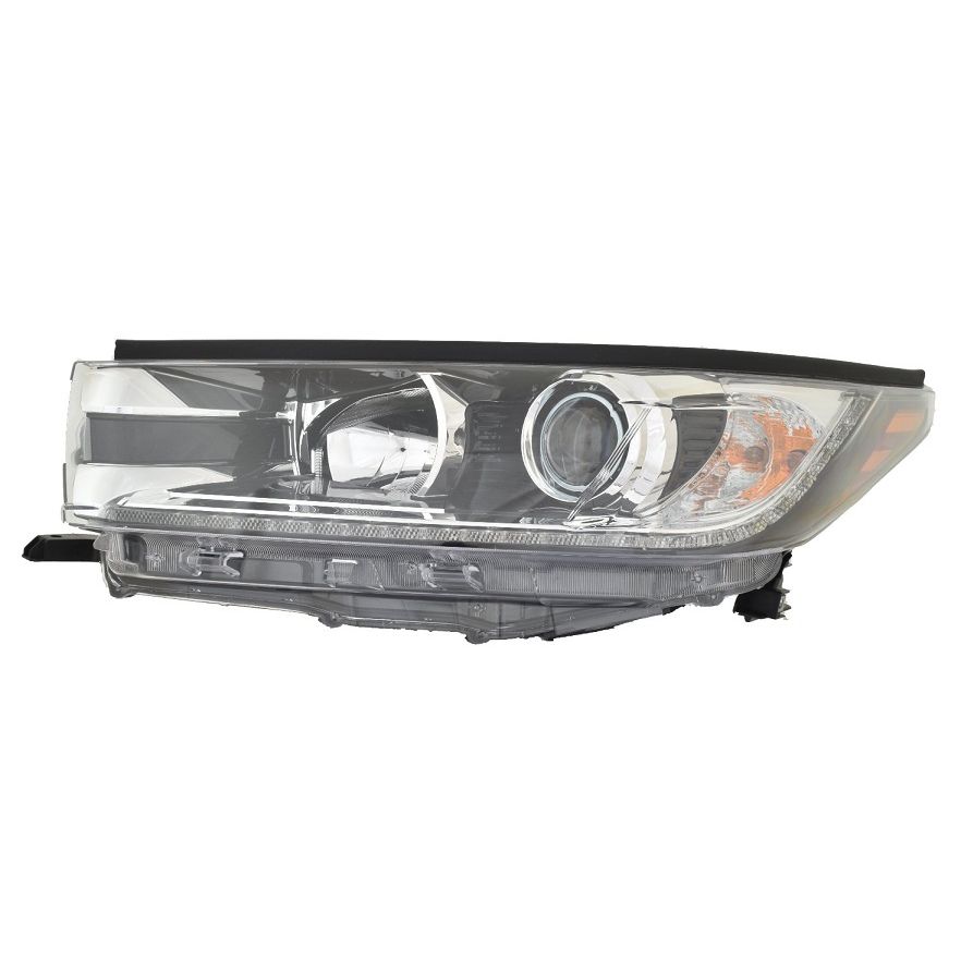 TOYOTA HIGHLANDER HYBRID HEAD LAMP ASSY LEFT (Driver Side) (W/LED DRL)(W/SMOKED CHROME) **CAPA** OEM#811500E362 2019 PL#TO2502290C