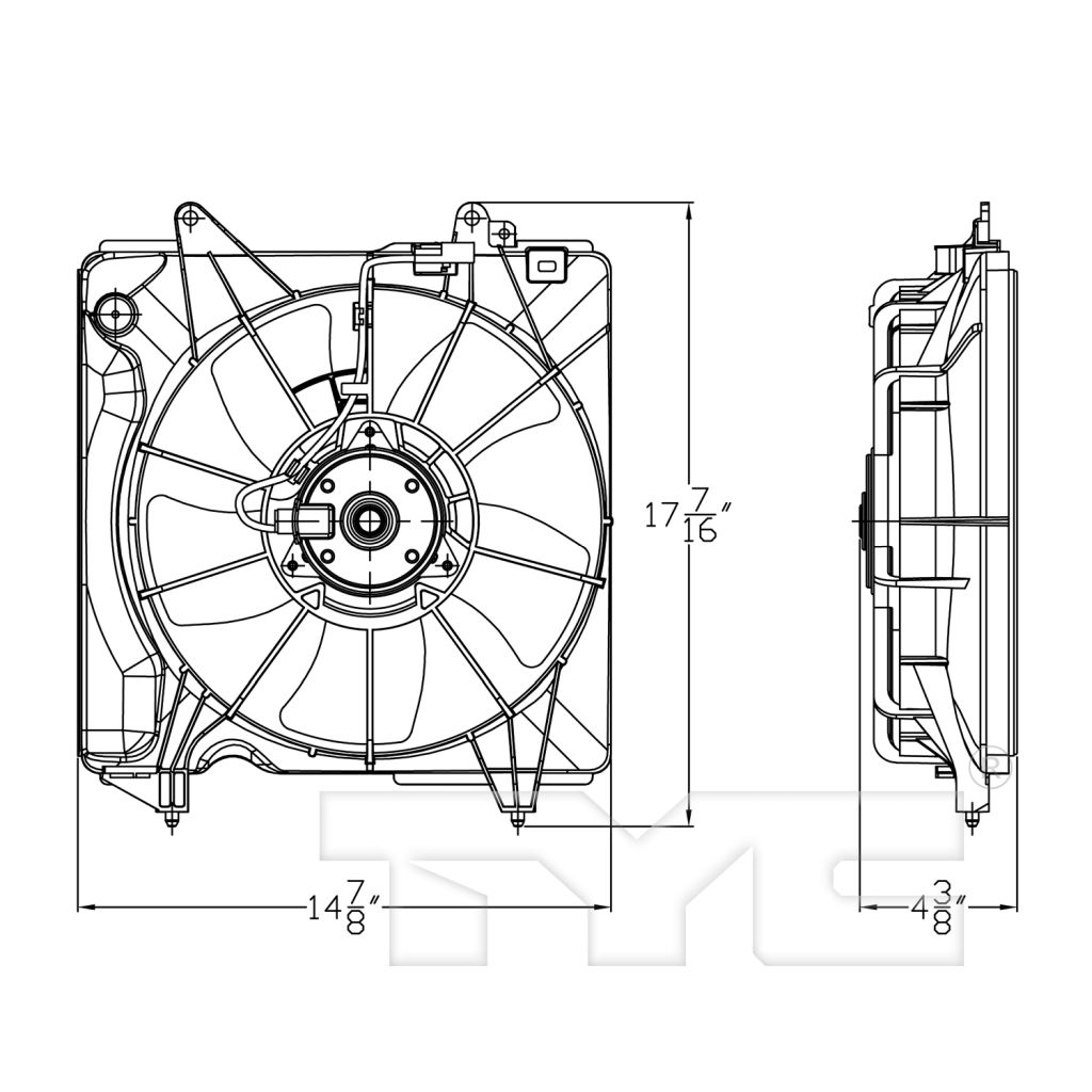 HONDA HRV RADIATOR FAN ASSEMBLY RIGHT (Passenger Side) OEM#1901551BH01-PFM 2016-2022 PL#HO3113139