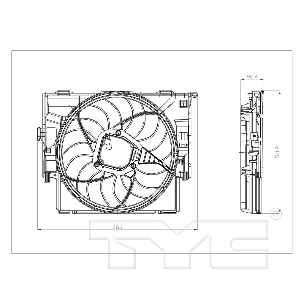 BMW BMW 2 2DOORS/CONV RADIATOR & A/C FAN ASSY (2.0 TURBO)(SINGLE FAN)(ELECTRIC) OEM#17428641963 2015 PL#BM3115126