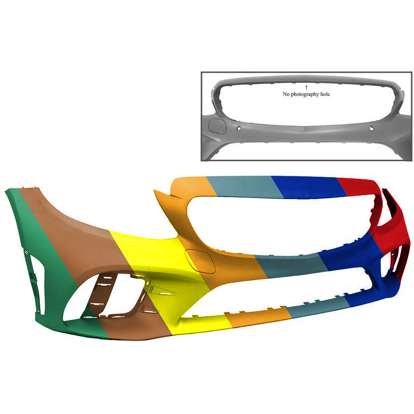 MERCEDES-BENZ C-CLASS COUPE FRONT BUMPER COVER PRIMED (C43)(WO/ACTIVE PK ASSIST)(WO/SURROUND VIEW) OEM#20588024089999 2019-2023 PL#MB1000576