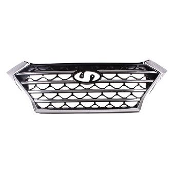 HYUNDAI TUCSON GRILLE PTD-BLACK W/CHROME FRAME (WO/FRONT VIEW CAMERA) **CAPA** OEM#86350D3640 2019-2021 PL#HY1200233C