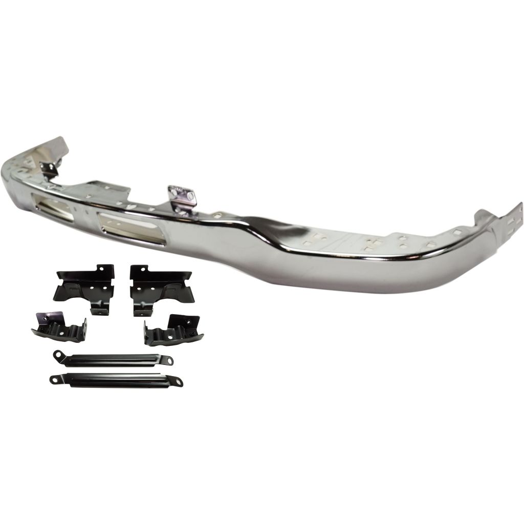 GM TRUCKS & VANS SIERRA/PU (GMC) (07 OLD STYLE) FRONT BUMPER CHROME (W/BKT/6PCS) OEM#15098990-PFM 2003-2007 PL#GM1002463