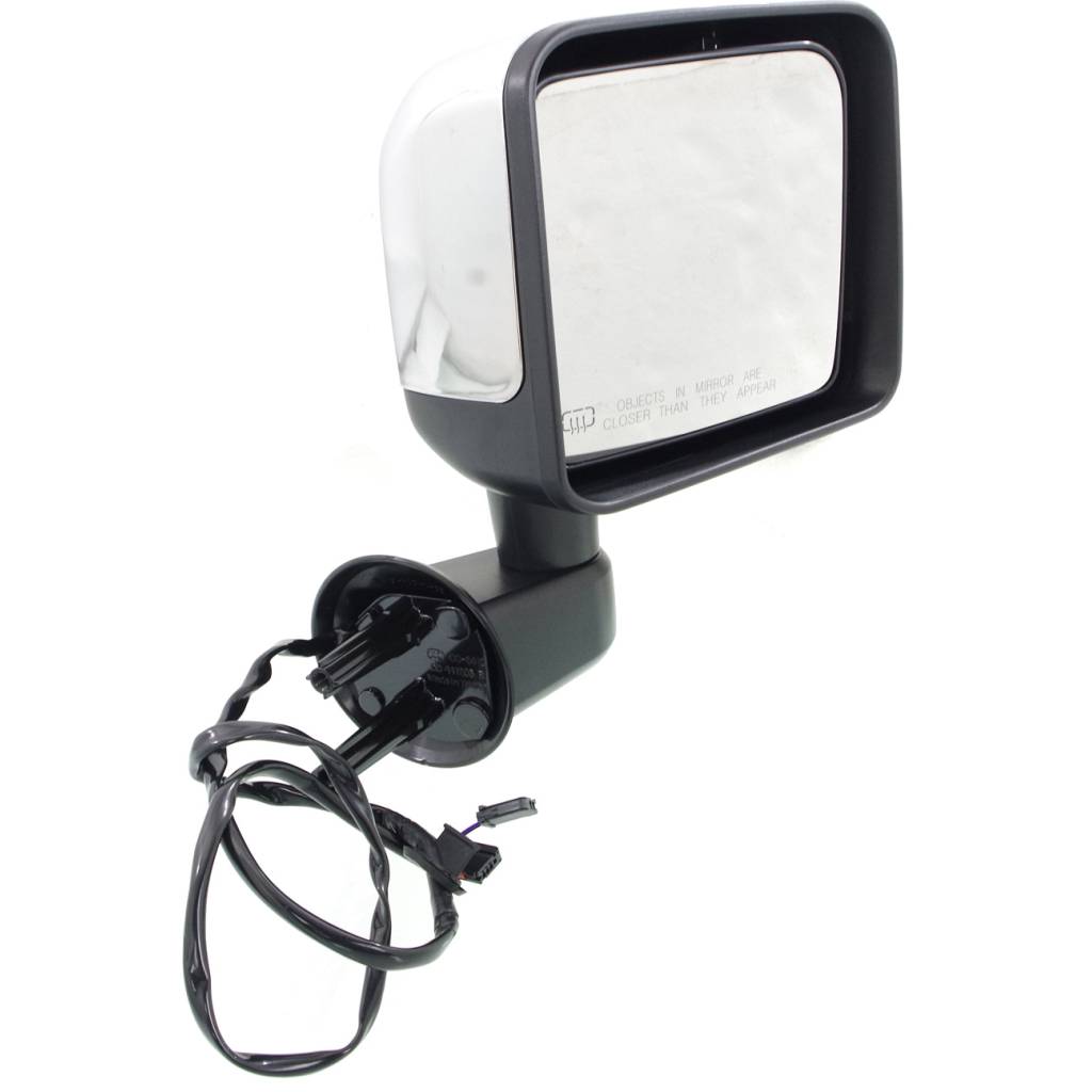 JEEPVEHICLE WRANGLER (JK) DOOR MIRROR RIGHT (Passenger Side) PWR/HTD (CHROME) OEM#68249844AD 2015-2018 PL#CH1321391