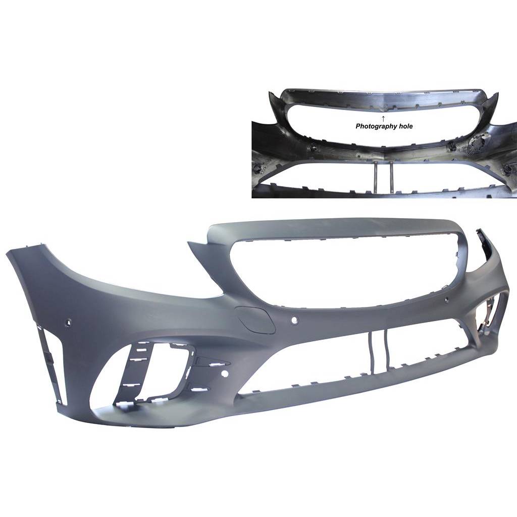 MERCEDES-BENZ C-CLASS COUPE FRONT BUMPER COVER PRIMED (C300 W/AMG)(W/ACTIVE PK ASSIST)(W/SURROUND VIEW) OEM#20588025059999 2019-2023 PL#MB1000575