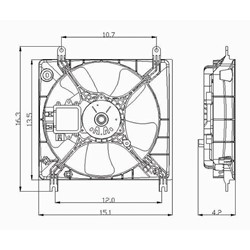 CHRYSLER SEBRING/COUPE RADIATOR FAN ASSY ( 4 & 6 CYL ) OEM#MR373149-PFM 2001-2005 PL#MI3115107