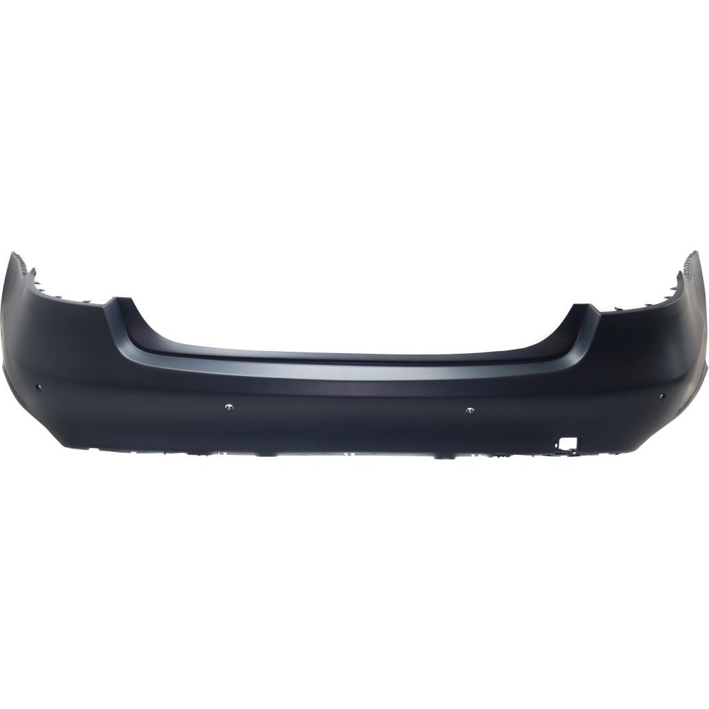 MERCEDES-BENZ E-CLASS SEDAN (212) REAR BUMPER COVER PRIMED (W/SENSOR)(WO/AMG)(W/SIDE MLDG HOLES) OEM#21288583259999 2014-2016 PL#MB1100335
