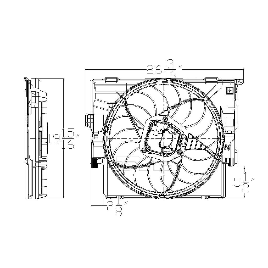 BMW BMW 4 (4DOORS/GRAN COUPE) RADIATOR FAN ASSY(EXC M SPORT) OEM#17428641964 2015-2016 PL#BM3115123