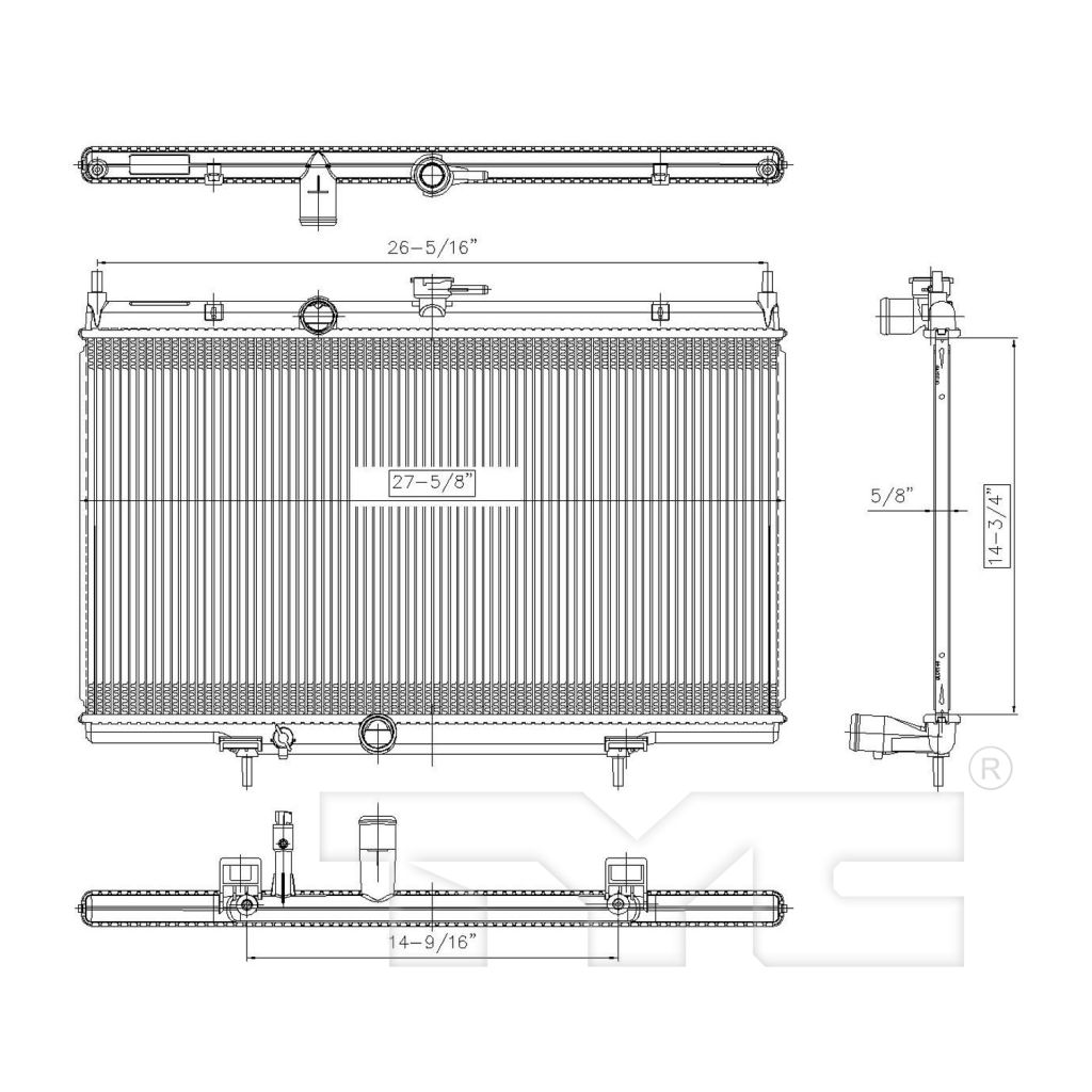 NISSAN(DATSUN) SENTRA RADIATOR 2.0L/2.5L OEM#21400ET000 2007-2012 PL#NI3010211