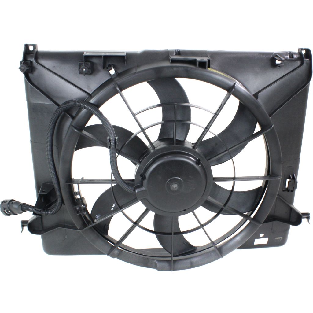 HYUNDAI GENESIS SEDAN RADIATOR & A/C FAN ASSEMBLY (3.8L)(SINGLE FAN) OEM#253803M250 2009-2014 PL#HY3115126