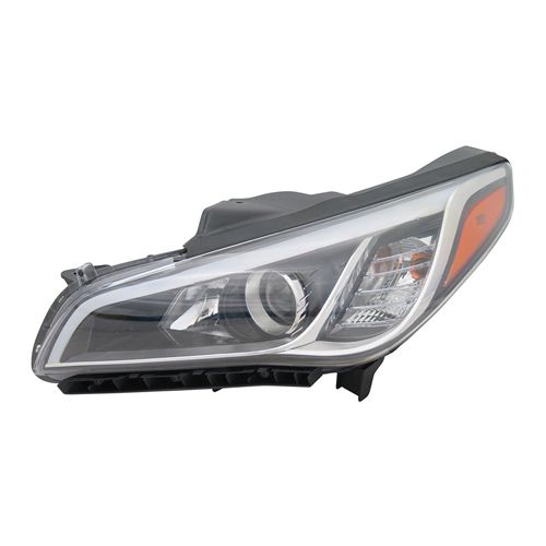 HYUNDAI SONATA HEAD LAMP ASSEMBLY LEFT (Driver Side) (HALOGEN)(EXC SE/ECO)(LED DRL IN BMPER) OEM#92101C2000 2015-2017 PL#HY2502183