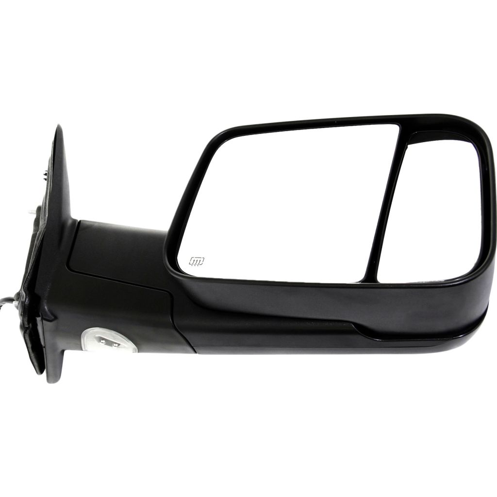 DODGE TRUCKS & VANS DODGE/PU (R2500/3500) DOOR MIRROR RIGHT (Passenger Side) PWR/HTD/SIGNAL/PUDDLE (DUAL GLASS)(TEXT BLACK)(W/TOW PKG) OEM#55372070AM 2010-2011 PL#CH1321315