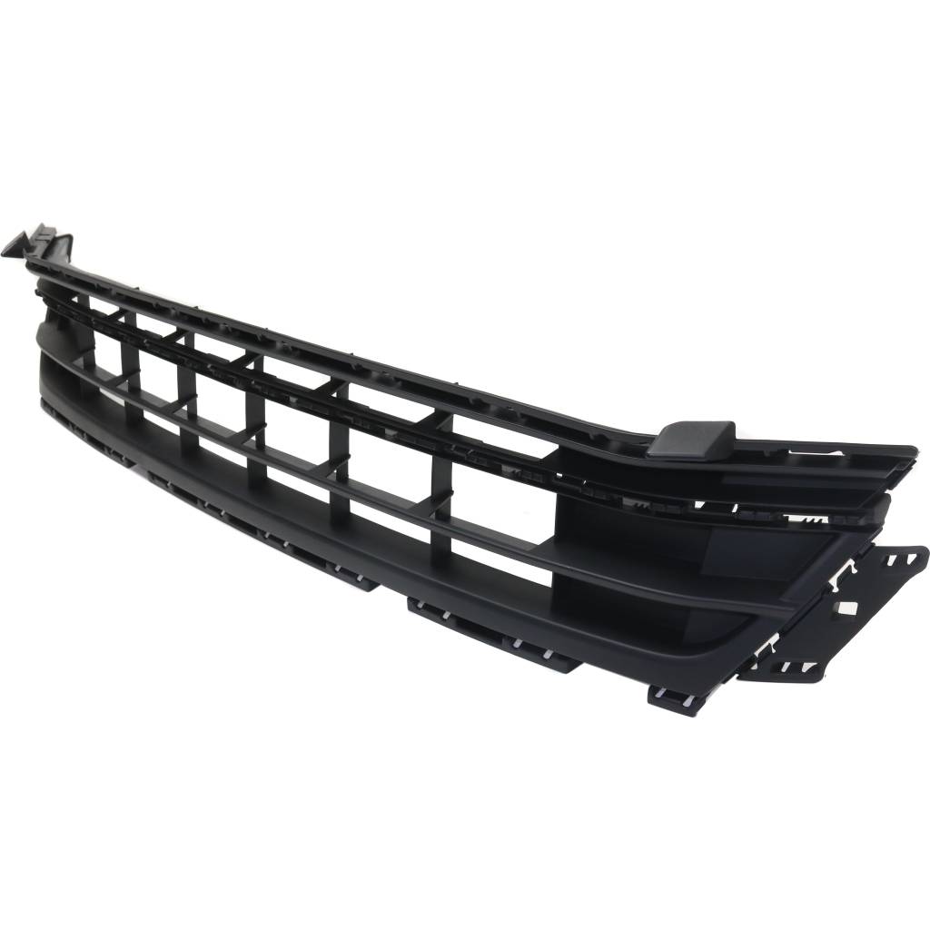 VOLKSWAGEN JETTA SEDAN (EXC GLI) FRONT BUMPER CENTER GRILLE BLACK (WO/SENSOR)(EXC 18 WOLFBURG) **CAPA** OEM#5C6853677Q9B9 2015-2018 PL#VW1036136C