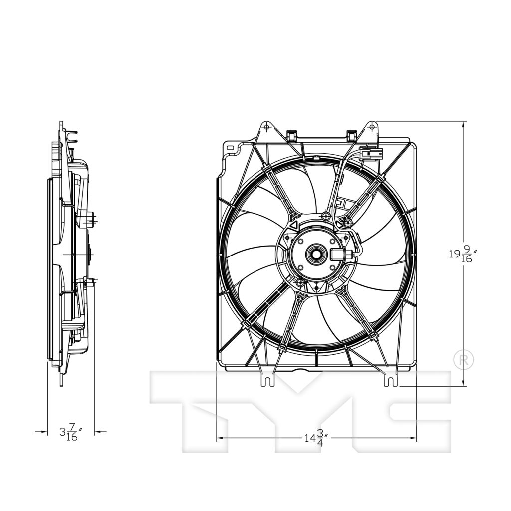 HONDA CRV A/C FAN ASSEMBLY (1.5L TURBO) OEM#386165PAA01-PFM 2017-2022 PL#HO3113141
