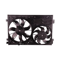 VOLKSWAGEN GOLF (2/4 DR) (LH Exhaust) RADIATOR & A/C FAN ASSEMBLY (2.0L)(DUAL FAN) OEM#1K0121205AD9B9-PFM 2010-2013 PL#VW3115113